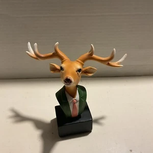 Eyeglass Holder  Or Ornament Deer Resin 6 Inches Wide 5 1/2 Inches Tall - Picture 1 of 5