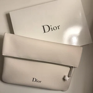 Christian Dior Clutch bag Pouch Ladies Pink Beige vip gift 24×16cm No Box - Picture 1 of 4