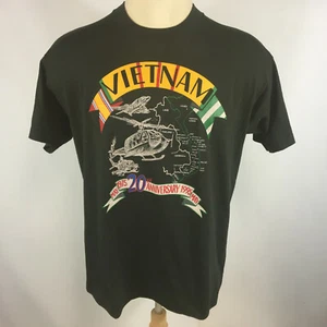 Vintage 80s 90s POW MIA Motorcycle Biker Vietnam War Army Military T Shirt Plane - Picture 1 of 5