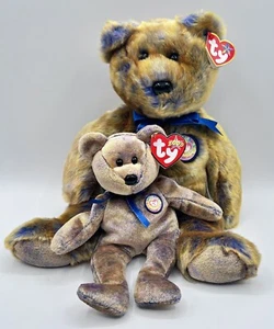 Clubby III Ty Beanie Baby / Buddy Bear Set, RETIRED - Picture 1 of 13