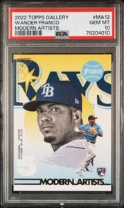 2022 Topps Gallery #MA-12 Wander Franco RC PSA 10 Modern Artists Rays Rookie - Picture 1 of 2