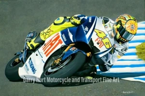 Yamaha Motorrad, Valentino Rossi Art A4 Größe Print - Bild 1 von 1