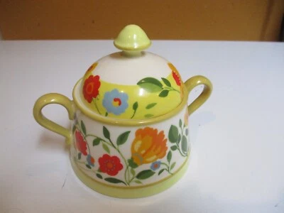 SPODE 2PC Kim Parker Buttercup Faire Sugar Bowl and Lid Retired Cottage Core - Image 1 of 4