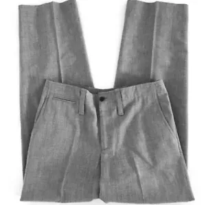 Burberry pantaloni eleganti vita alta donna taglia 52 pantaloni lana grigio gamba dritta - Foto 1 di 13