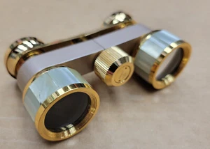 Vintage Bushnell 3x23 Theater Opernglas 15-3230 Gold & Perlmutt Japan - Bild 1 von 18