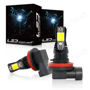 Pair Switchback Dual Color H11 H16 LED Fog Light 6000K 3000K White Yellow Bulbs - Foto 1 di 11