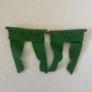 Playmobil Victorian Mansion 5300 Felt Curtains & Rods Green Lot of 2 - Picture 1 of 2