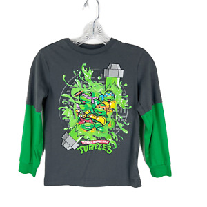 Nickelodeon Shirt Youth Medium 8 Grey Teenage Mutant Ninja Turtle Long Sleeve