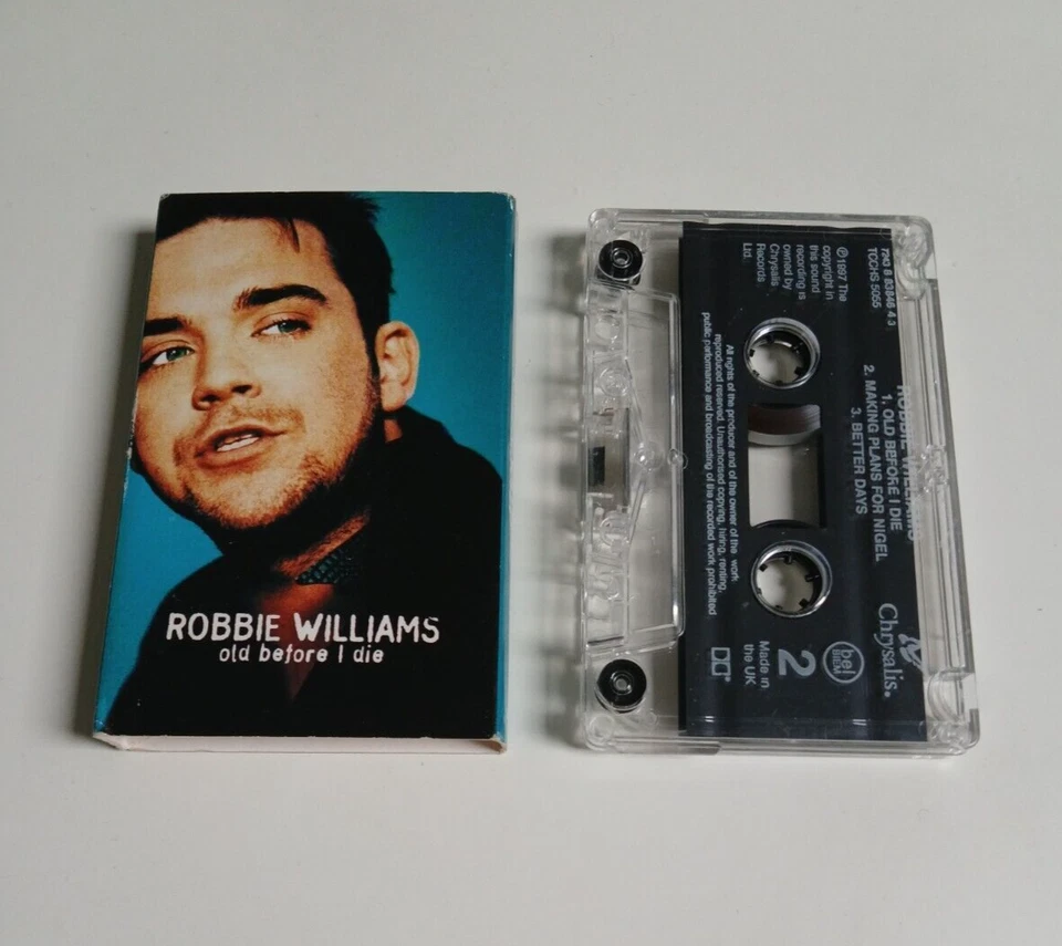 ROBBIE WILLIAMS OLD BEFORE I DIE CASSETTE TAPE SINGLE CHRYSALIS UK 1997 - Image 1 of 1