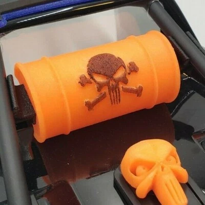 Fits Traxxas Maxx 4s Custom Body Upgrade (Skull) Toxic Waste Barrel (4 Colors) - Image 1 of 2