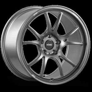 18x12 +65 Konig F3S 5x130 Satin Charcoal Wheels (Set of 4) - Picture 1 of 2