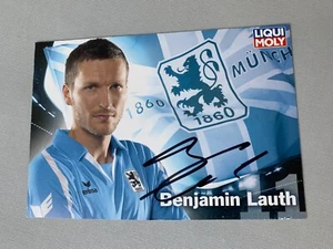BENJAMIN LAUTH 1860 Monaco DFB cartolina autografata 10x15 - Foto 1 di 1