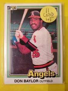 (11) 1981 Donruss #413 Don Baylor Lot - California Angels - Picture 1 of 2