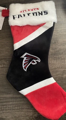 Atlanta Falcons Christmas Stocking Holiday 17" New Team Color Block Georgia NFL Cover