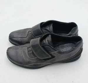 Zapatos Ecco Talla 42 Marrón Cuero Correa Cierre Mocasines Cómodos - Imagen 1 de 14