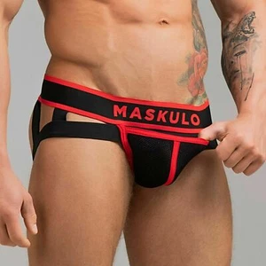MASKULO Briefs LIFE Organic Cotton 2-Mesh Layer Red BR040-10 21 - Picture 1 of 4