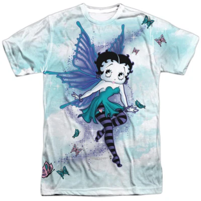 Camiseta sublimada Betty Boop Sparkle Fairy con licencia con estampado frontal para hombre SM-3XL Foto 1 de 3