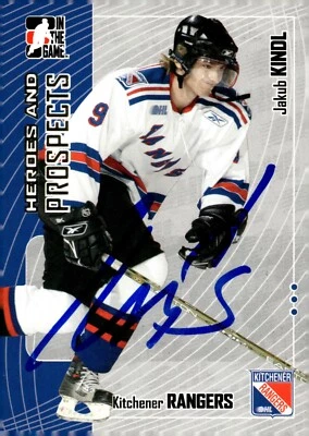 Jakub Kindl - Signed 2005-06 In The Game Heroes And Prospects Card #130 - Image 1 of 2