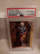Lance Alworth H.O.F PSA/O.B.O DNA trading card singles auto psa
