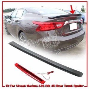 Unpainted Fit For Nissan Maxima A36 8th OE Style Rear Trunk Lip Spoiler 16-23 - Picture 1 of 8