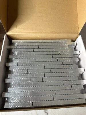 Aluminum Tile Mosaic Meshed Mounted 12x12 size Satin Finish - Image 1 of 3