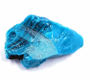 Natural Certified 146 Ct Rock Rough Sky-Blue Turquoise Uncut Loose Gemstone 4JUX - Picture 1 of 6