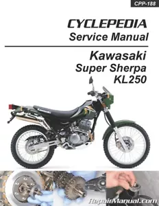 Kawasaki KL250 Super Sherpa Cyclepedia Printed Motorcycle Service Manual - Foto 1 di 1