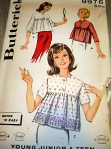 * SCHÖNES VINTAGE 50er Jahre TOP BUTTERICK Schnittmuster 14/34 FF - Bild 1 von 1
