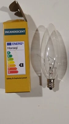 Haraqi, 6-pack 40W, 120V, Candelabra Base B10, Clear Decorative Light Bulbs - Image 1 of 4