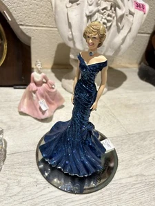Royal Blue Radiance Princess Diana Figurine By Hamilton Collection - Limited - Picture 1 of 6
