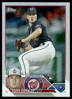 2023 TOPPS SILVER FOIL Cade Cavalli Rookie Washington Nationals #320 - Image 1 of 2