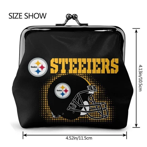 Pittsburgh Steelers Leather Coin Purse Change Purse Helmet Style Ladies Wallet Cover
