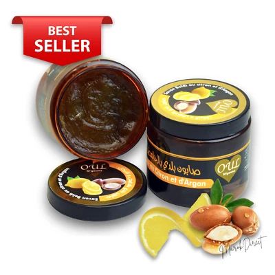 Natural Moroccan Black Soap Organic Argan Oil Exfoliating Beldi Soap Skin Scrub - Image 1 of 4