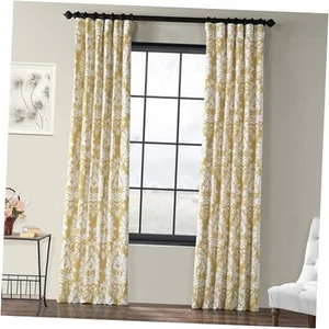 Luxury Damask Printed Curtains 120 50"W x 120"L (Pack of 1) Lacuna Sun Damask - Picture 1 of 7
