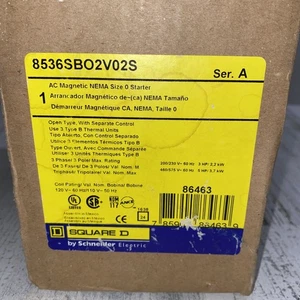 Arrancador abierto Square D 8536SBO2V02S tamaño 0 120v - Imagen 1 de 2