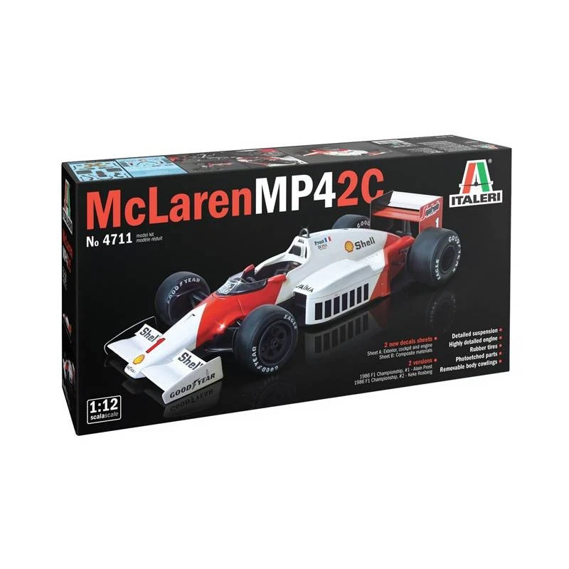 Italeri 4711 McLaren Mp4/2c 1/12: Motore Tag-Porsche, , Photoetch, Ca - Immagine 1 di 4