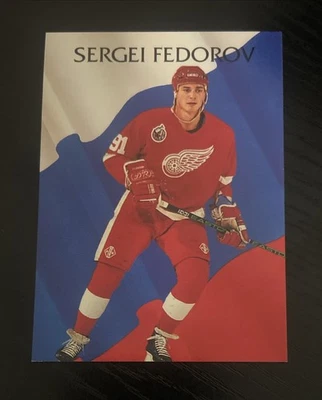 SERGEI FEDOROV 1992-93 PARKHURST INTERNATIONAL RISING STAR 219 Red Wings - Image 1 of 2