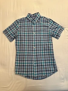 IZOD kleines kurzärmliges kariertes Button-Down-Hemd aus Baumwolle für Herren. gebraucht - Bild 1 von 8