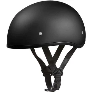 Daytona Skull Helmet Dull Black w/o Visor Half Helmet Quick Release DOT 2XS-4XL - Picture 1 of 7