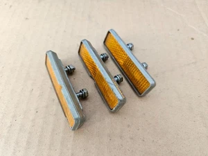 Juego de 3 reflectores de pedal vintage Cat Eye RR-0217 gris ámbar CatEye Japón - Imagen 1 de 9