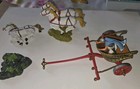 Elastolin HAUSSER,RÖMISCHE QUADRIGA,STREITWAGEN + 3 PFERDE + 1 RÖMER, 7 cm Serie