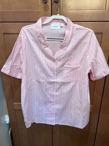 National Women’s Pajamas Pink Stripe Cotton 2 Piece Pajama Shorts Set- XL NWT - Picture 1 of 8