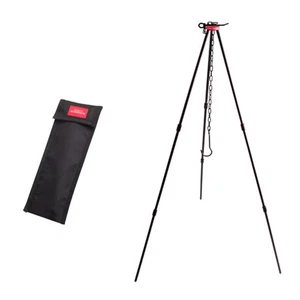 1 Set of Outdoor Cooking Tools  Camping Tripod Hanging Pot Rack Pot Hanger - Picture 1 of 12
