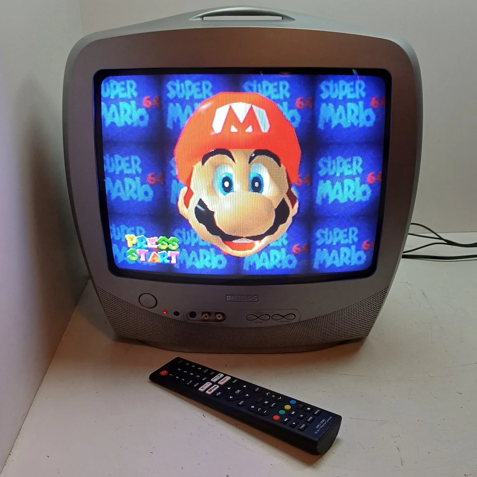 Philips 14PT1521 Color Television CRT +Remote TESTED PAL 14" SCART  RETRO-GAMING - Photo 1/4