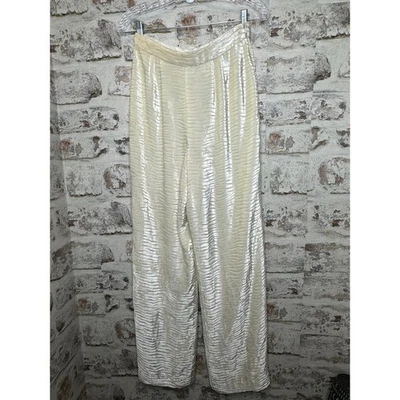 Auténtico Pantalón Texturizado Giorgio Armani Vestimenta Spa Mezcla Seda Talla 42 Foto 1 de 4