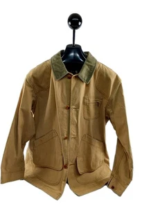 Vintage LL Bean Field Chore Flannel Corduroy Collar Farm Coat Men's Size L - Picture 1 of 8