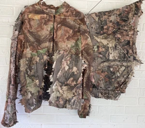 Vintage Underbrush Ghillie 2tlg Anzug Timber Camo 3D Jagd MESH Sommer Hot EUc - Bild 1 von 11
