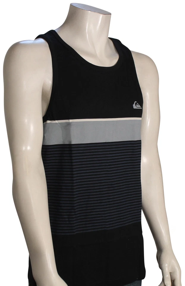 Quiksilver Tijuana Stripe Tank - Black - New - Image 1 of 1