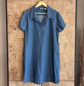 Vestido Denim The Vermont Country Store Talla S Informal Popover - Imagen 1 de 5