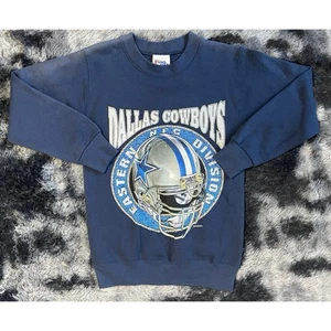 Vintage 90s Pro Player Dallas Cowboys Pullover Sweatshirt Youth Size 10/12 - Picture 1 of 3
